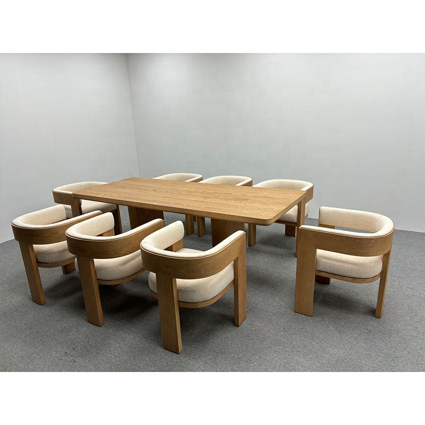 High Quality Living Furniture Home Hotel Restaurant Chair and Table Solid Wood Dining Set
