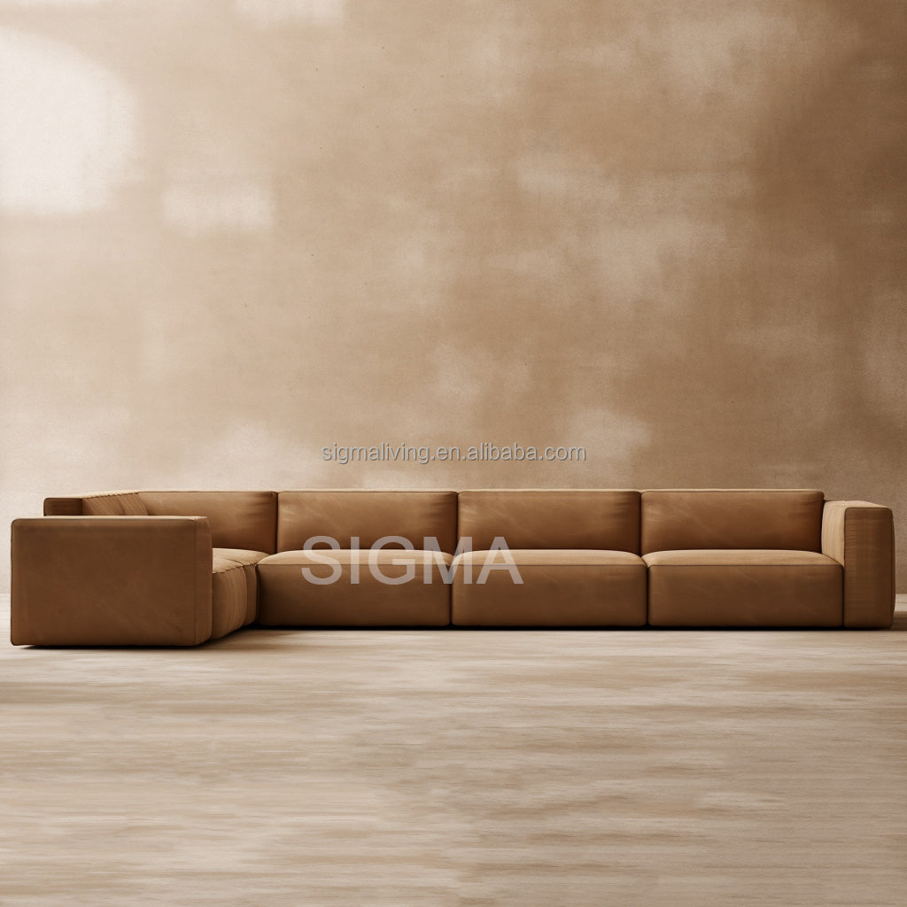 Furniture Living Room Sofa New Design Customize Fabric Leather Modular Modern Sofa Set