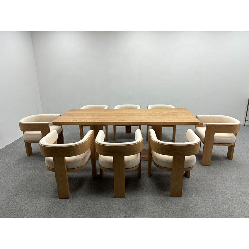 High Quality Living Furniture Home Hotel Restaurant Chair and Table Solid Wood Dining Set
