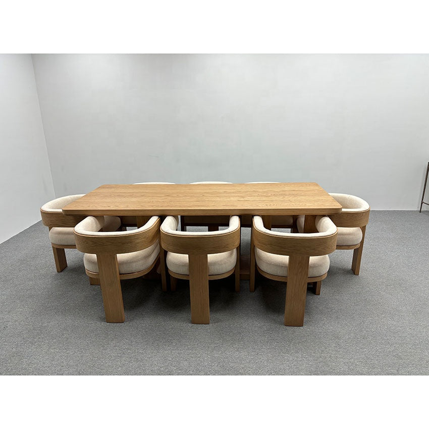 High Quality Living Furniture Home Hotel Restaurant Chair and Table Solid Wood Dining Set