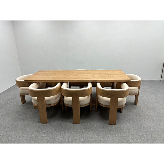 High Quality Living Furniture Home Hotel Restaurant Chair and Table Solid Wood Dining Set