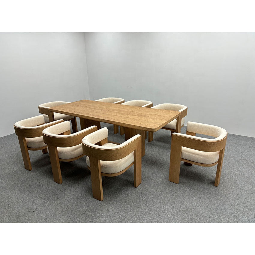 High Quality Living Furniture Home Hotel Restaurant Chair and Table Solid Wood Dining Set