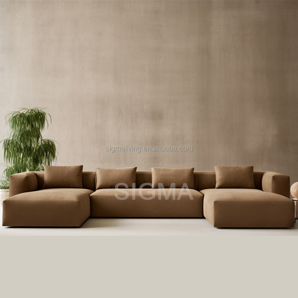Furniture Living Room Sofa New Design Customize Fabric Leather Modular Modern Sofa Set