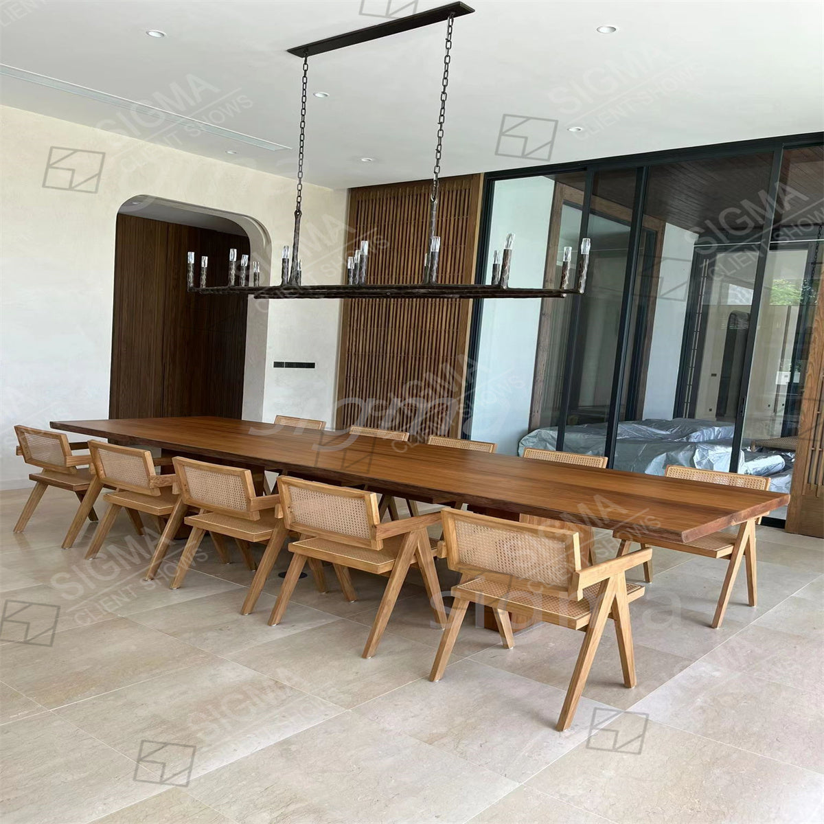 Indoor Furniture Kitchen Restaurant Table and Chairs Customized Dining Chairs Luxury Round Dining Table Set